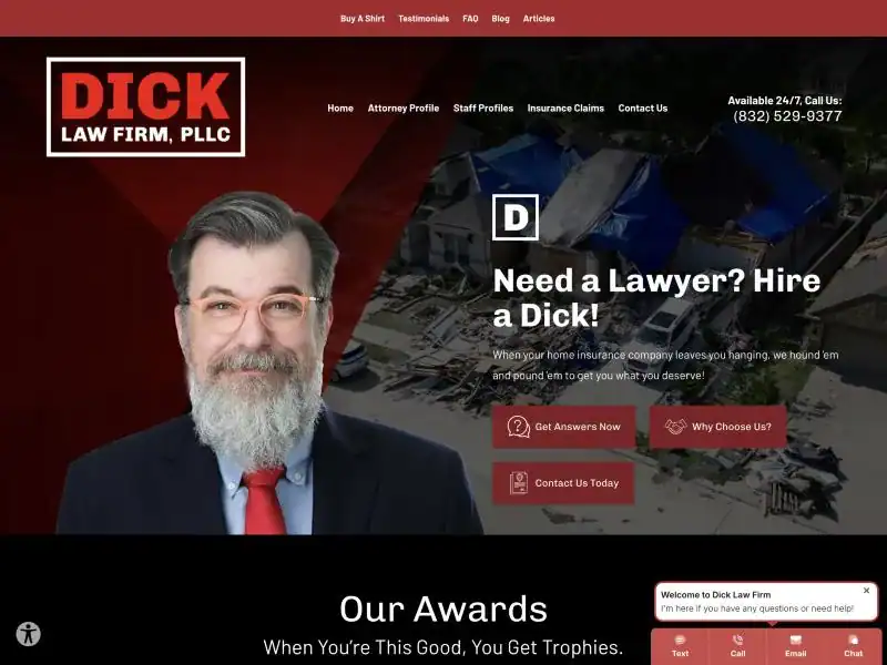 Dick Law Firm website