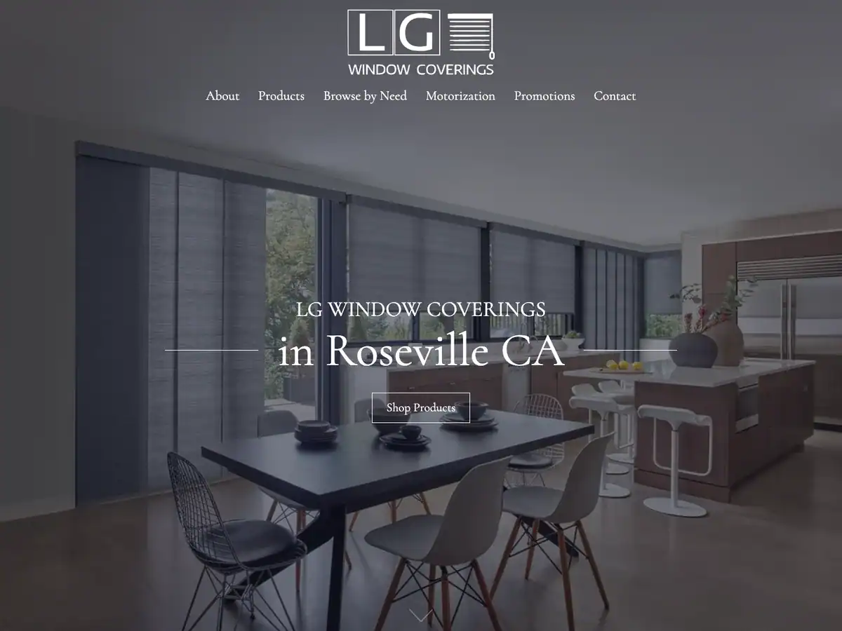 LG Window Coverings website